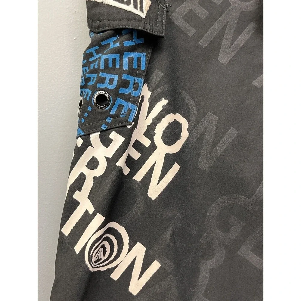 Allyance Board Shorts Mens 30 Black‎ No Generation Graphic Print Surf Skate Y2K